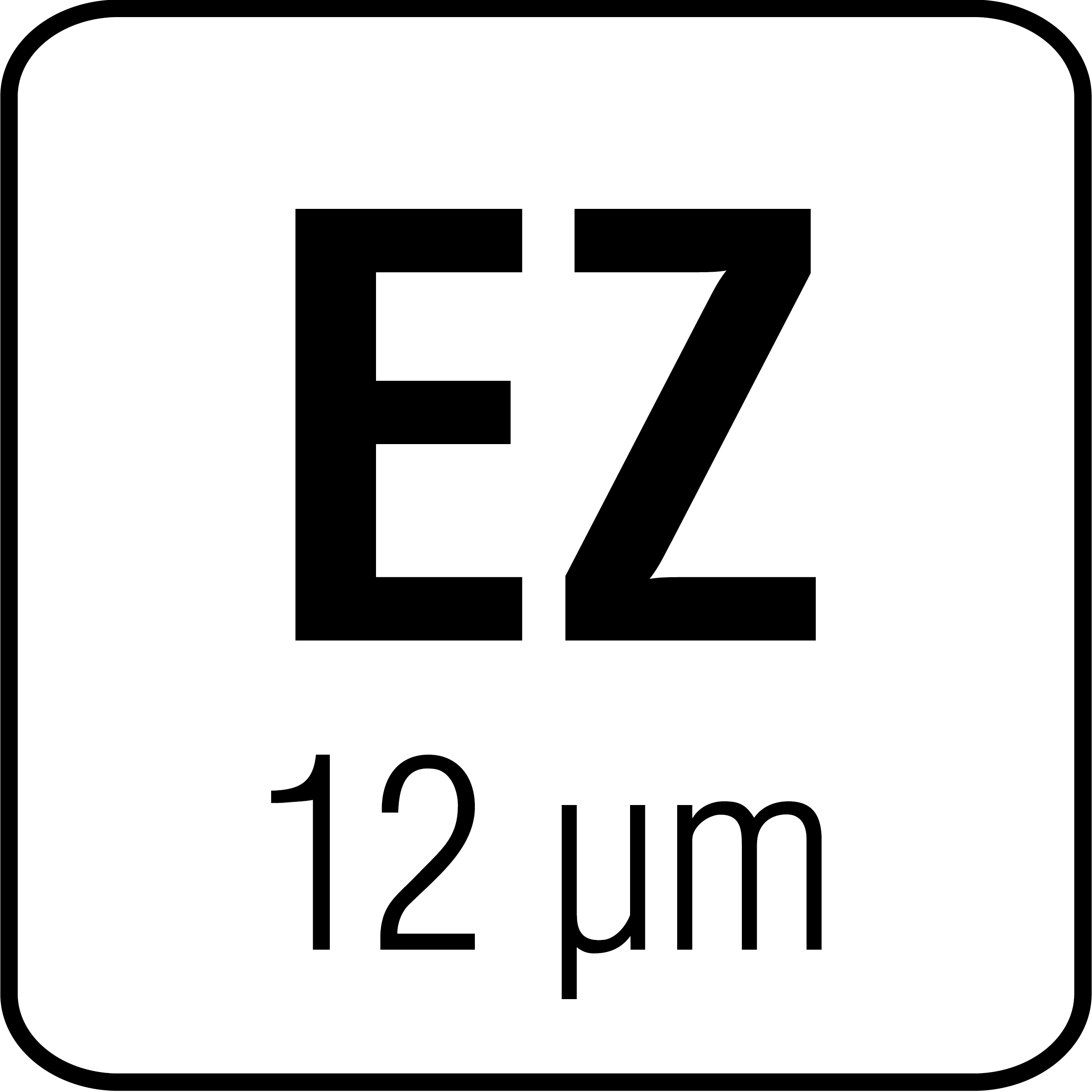 Electrogalvanized steel 12µm