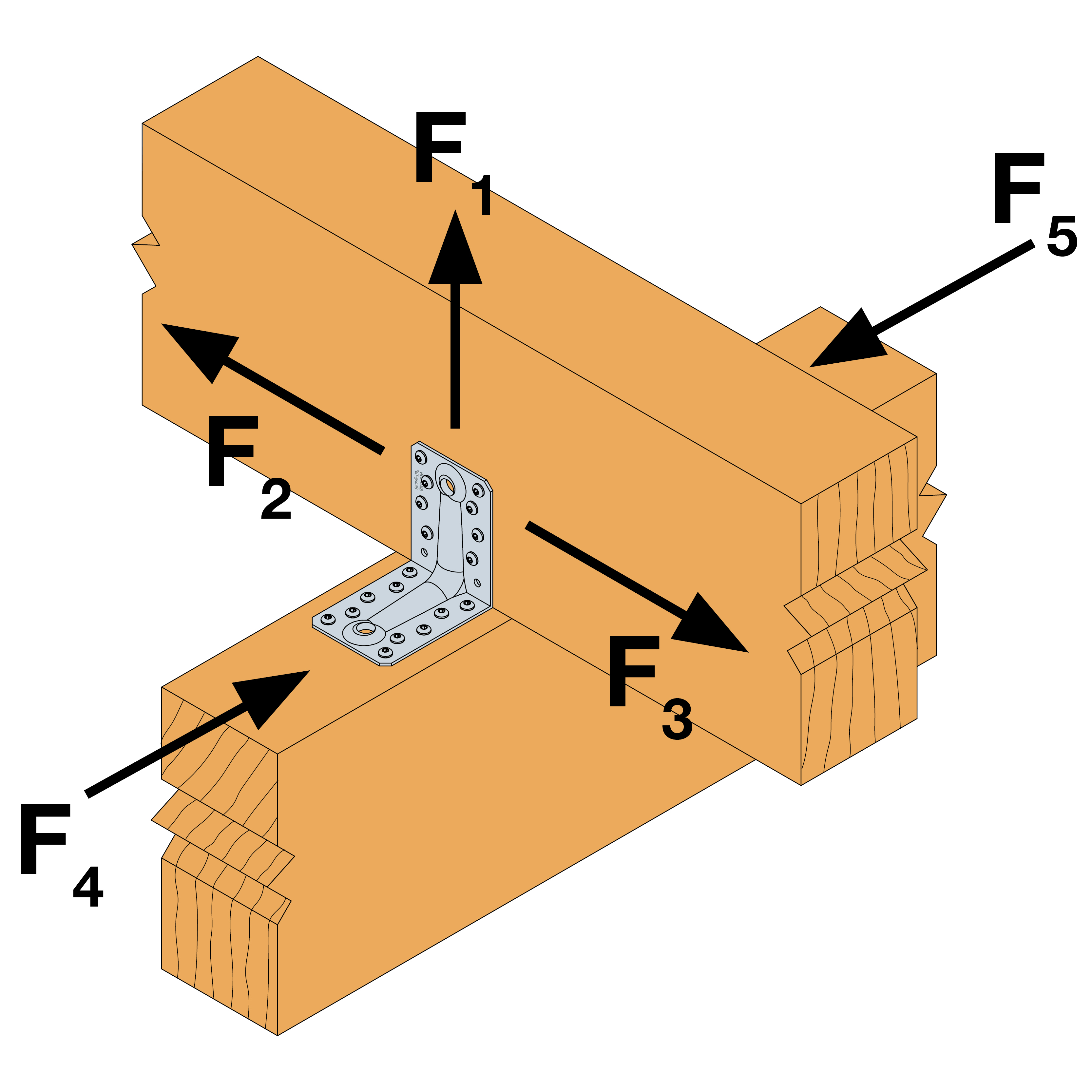 Heavy Duty Angle Bracket for CLT AB255SSH Simpson StrongTie