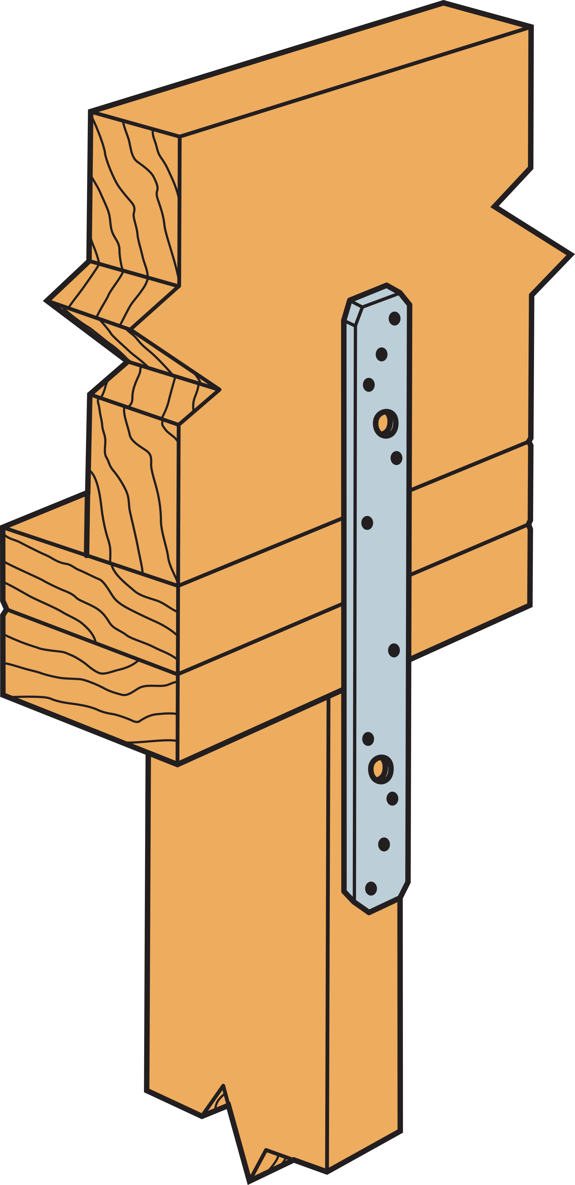 Precut strap ties LSTA Simpson StrongTie