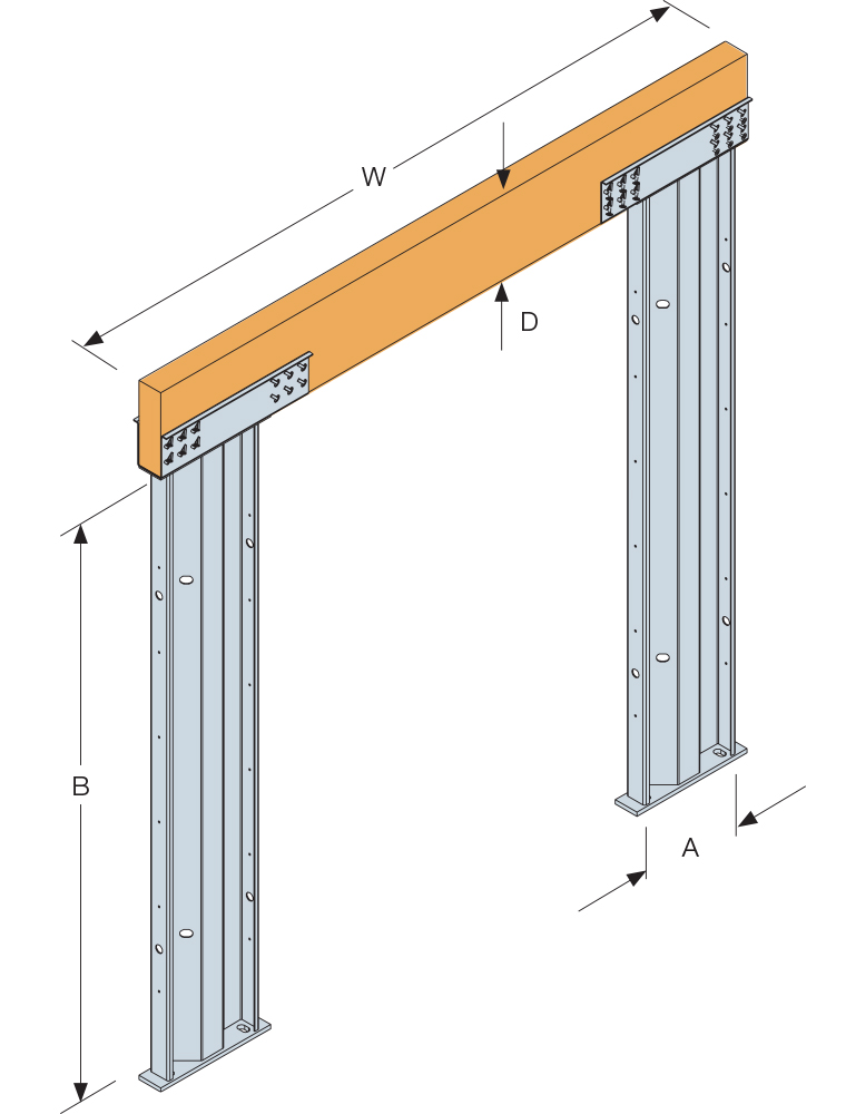 Steel StrongPortal for Timber Frame Racking Resistance SSP Simpson