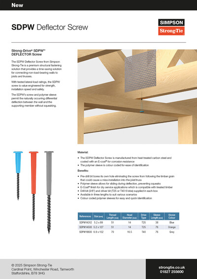 SDPW - Deflector Screw