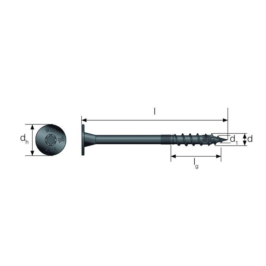 Simpson Strong-Tie SDWS27400SS-R30 4 x .276 Structural Timber Screw 316SS 30ct 