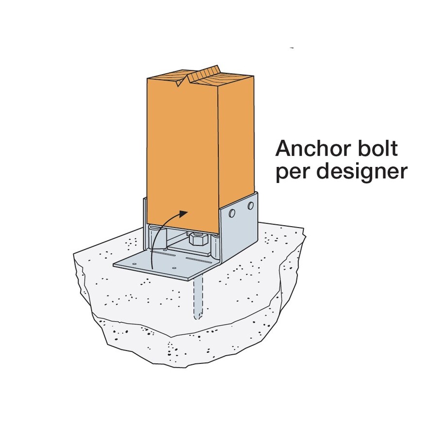 Simpson ABW44RZ Rough Cut 4x4 Adjustable Post Base - Zmax Finish –  Fasteners Plus