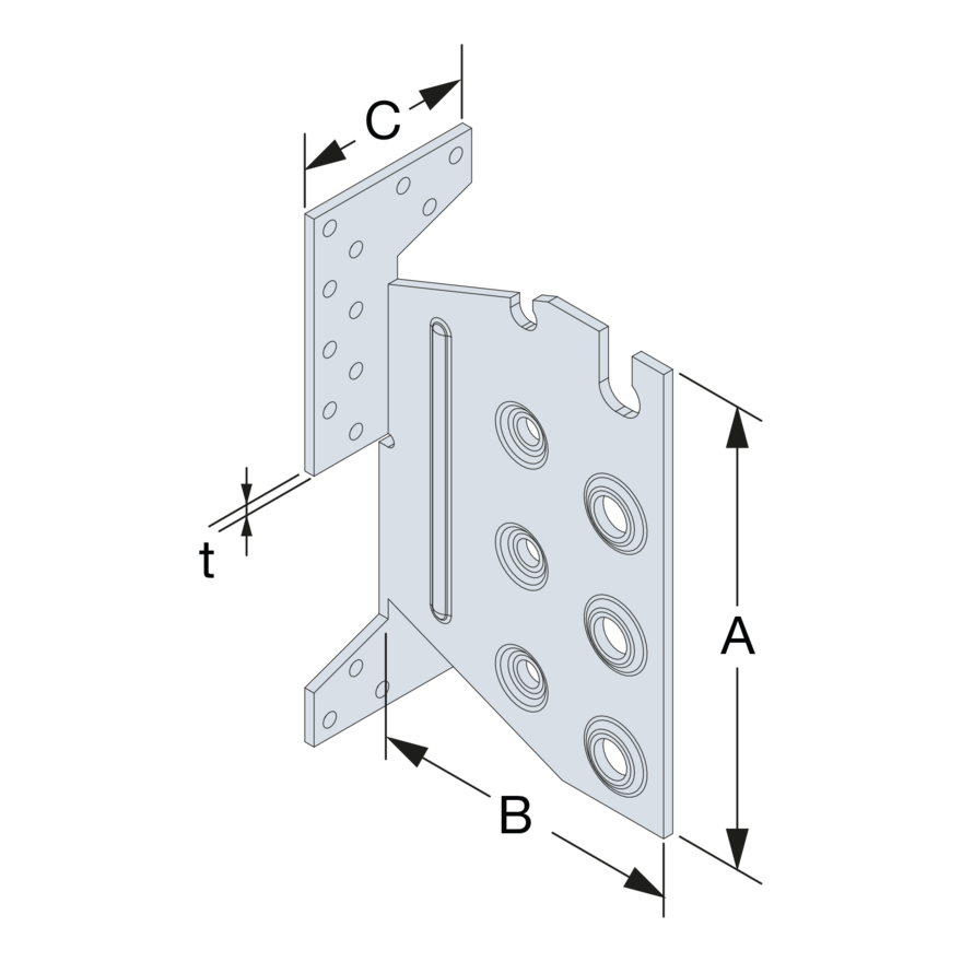 Simpson Strong Tie TSBR2-24 Lot de 50 entretoises de calibre 22