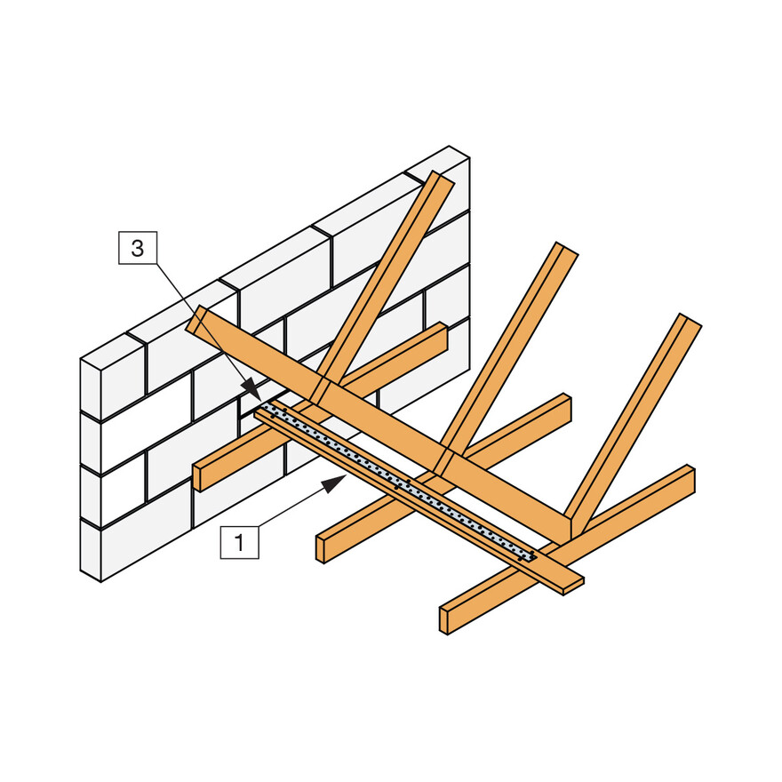 Horizontal Straps - Roofs -  Fixed to Ceiling Binder