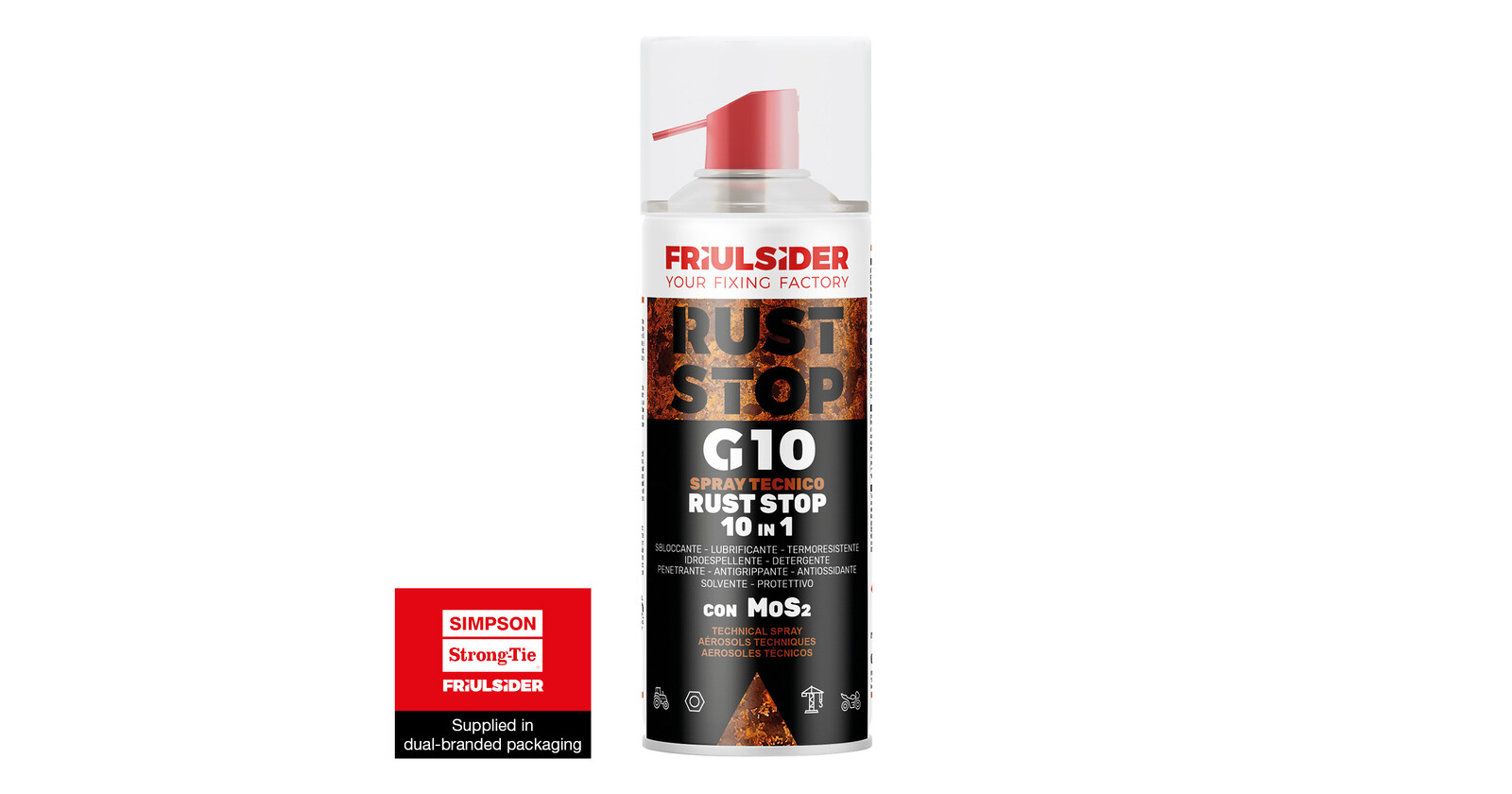 Rust Stop Rx5 Technical spray - RUST STOP - 10 in 1 with MoS2 - G10 | Simpson Strong-Tie